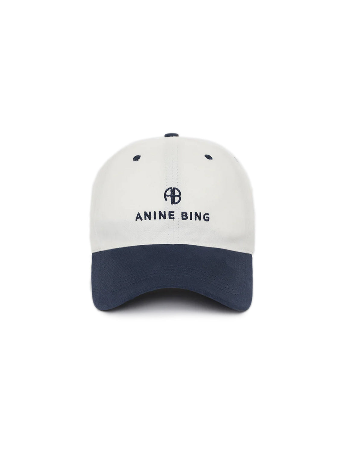 jeremy baseball cap in ivory and navy