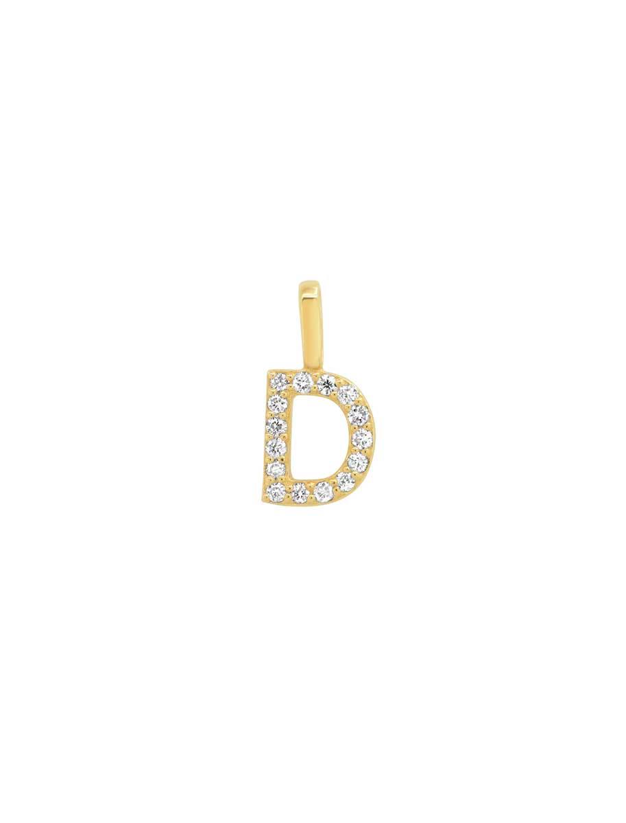 Pave Diamond Initial Charm Necklace (Choose Letter) (Pre-Order) — Tiffany  Rose Designs