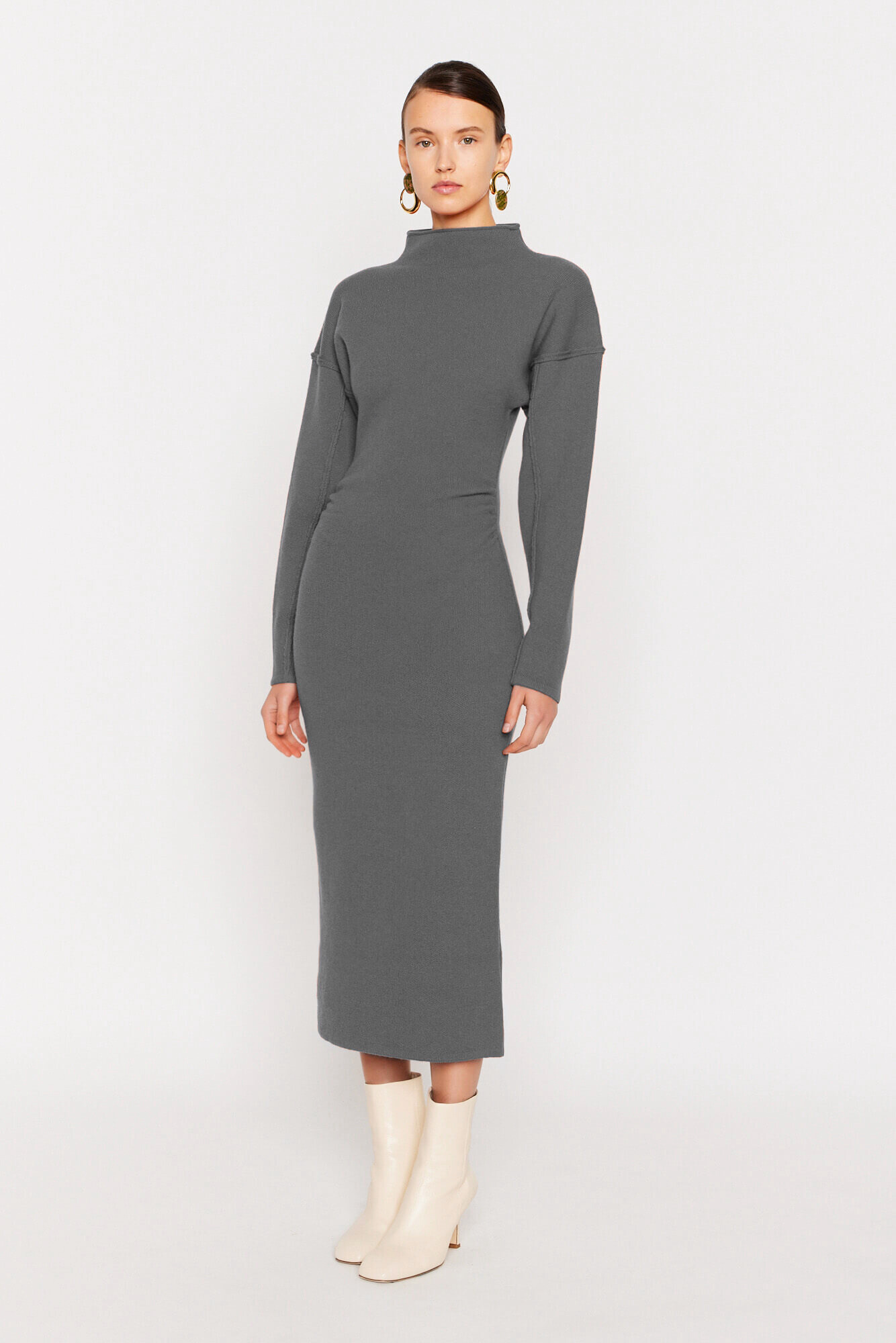 JADÉ DRESS HEATHER GREY