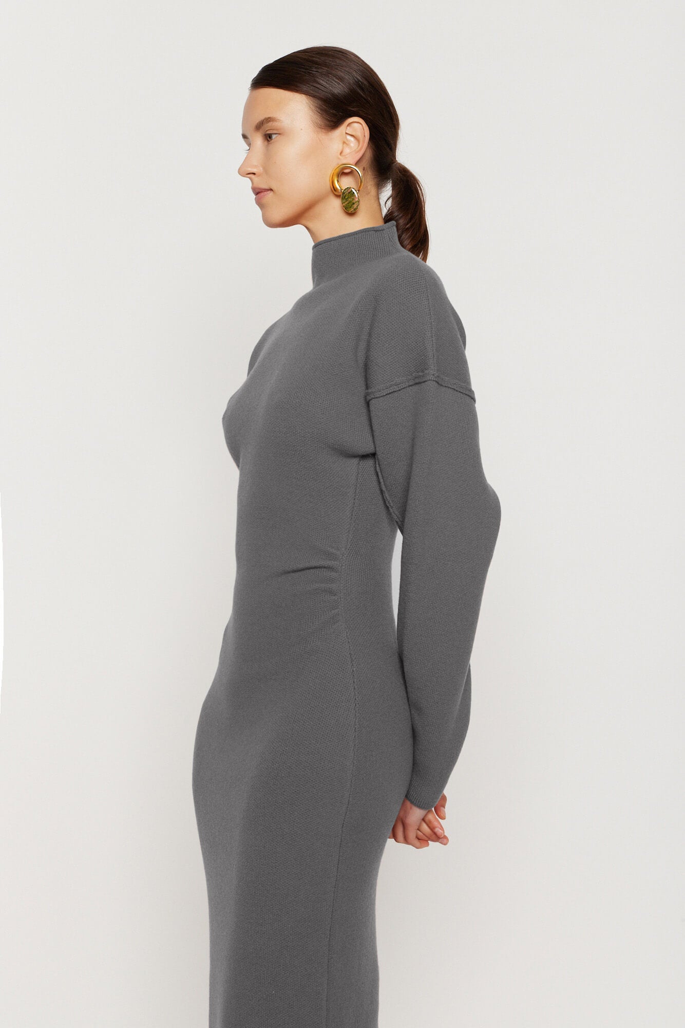 JADÉ DRESS HEATHER GREY