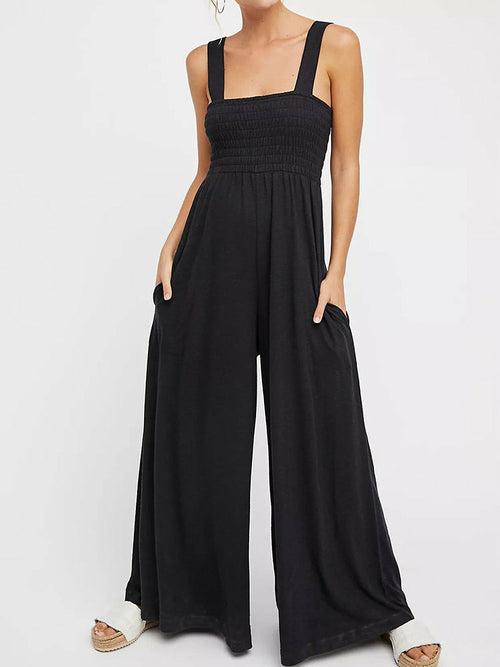 VALMASS Jumpsuits Women Wrap V-Neck Belted Short Sleeve Wide Leg Pants Romper Summer Elegant One Piece Casual Office Outfits, Women's, Size: Small