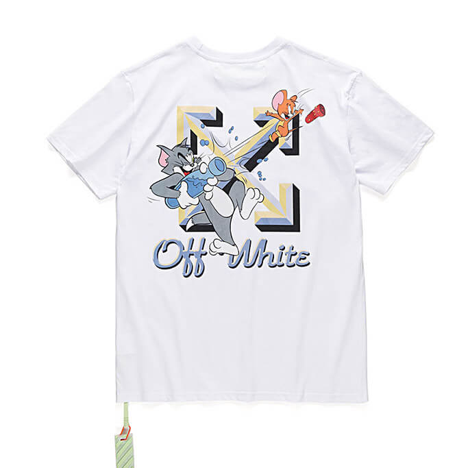 off white t shirt tom and jerry