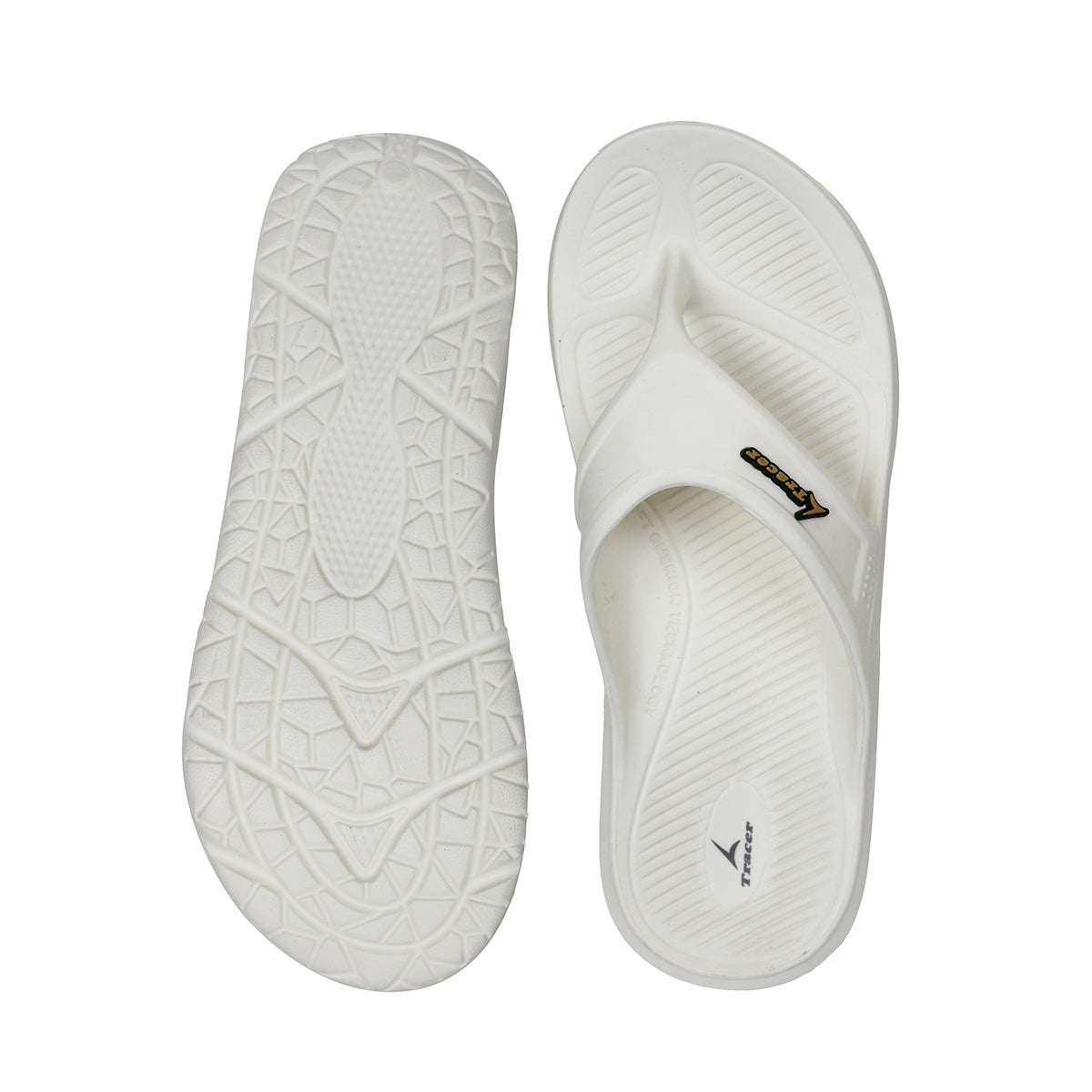 White Men Casual Shoes | Tracer India | Platform 400 Slippers for Men
