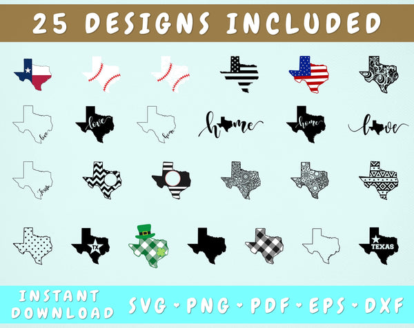 Download Texas Svg Bundle 25 Designs Mandala Texas Svg Texas Silhouette Svg Creativeartdigital