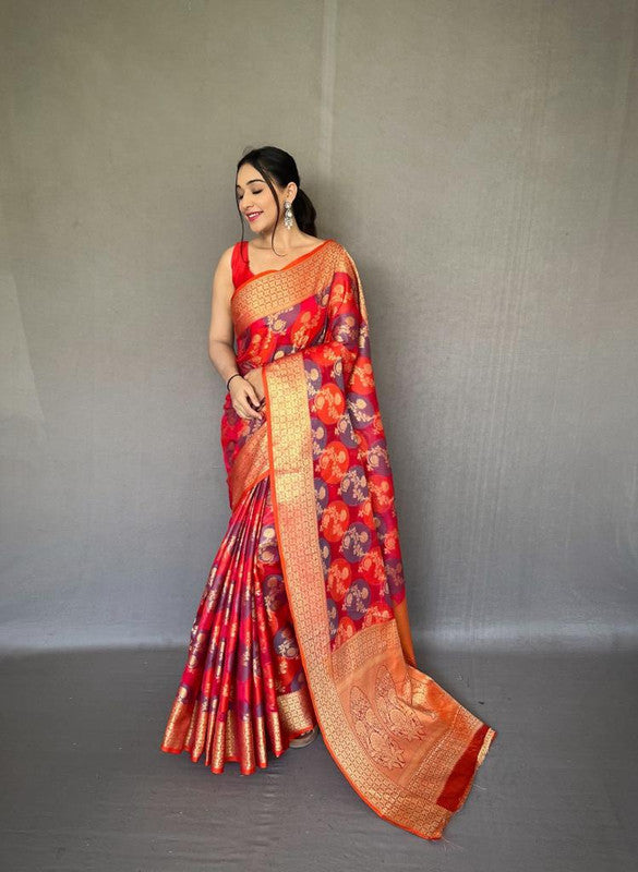 Buy Orange Sarees for Women by Nyrika Online | Ajio.com