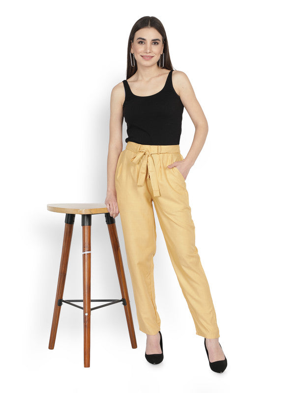 Linen Blend Tapered Leg Peg Trousers | M&S Collection | M&S