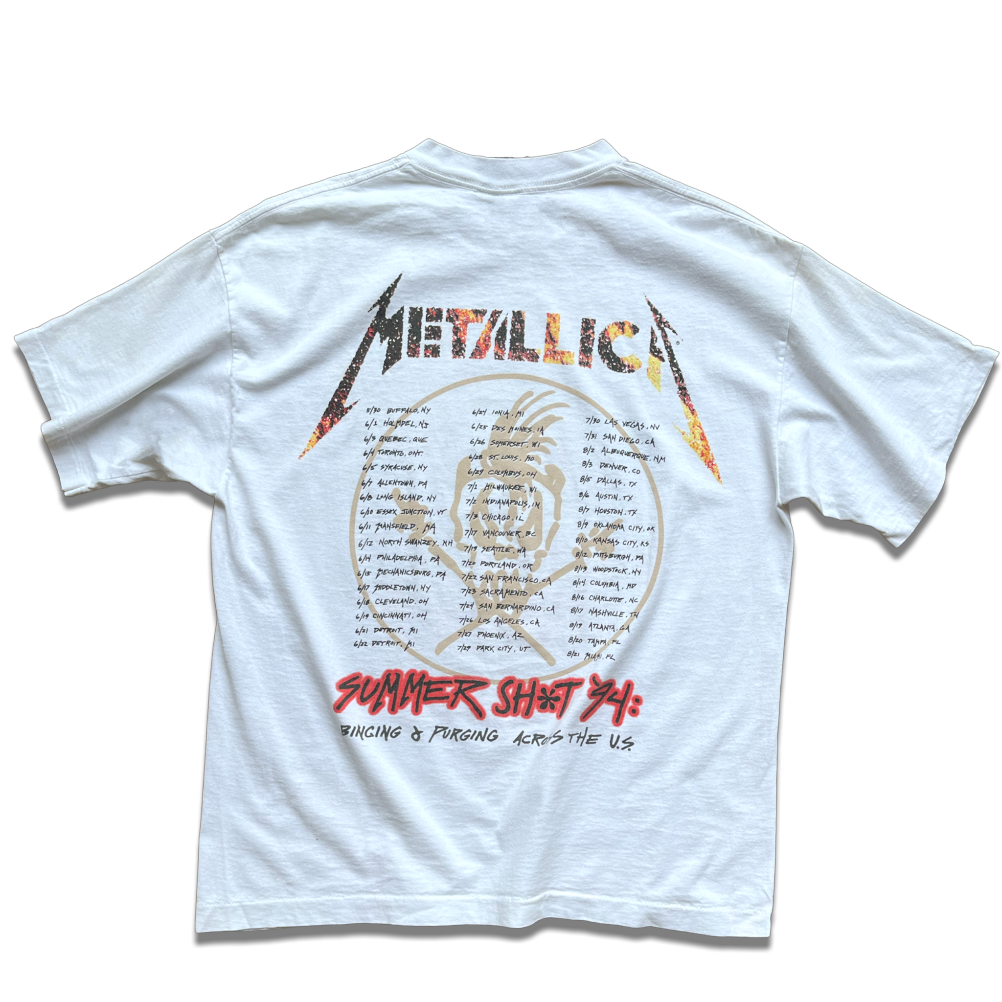 即発送可能】 希少metallica T-shirt BINGE&PURGE Metallica bootleg