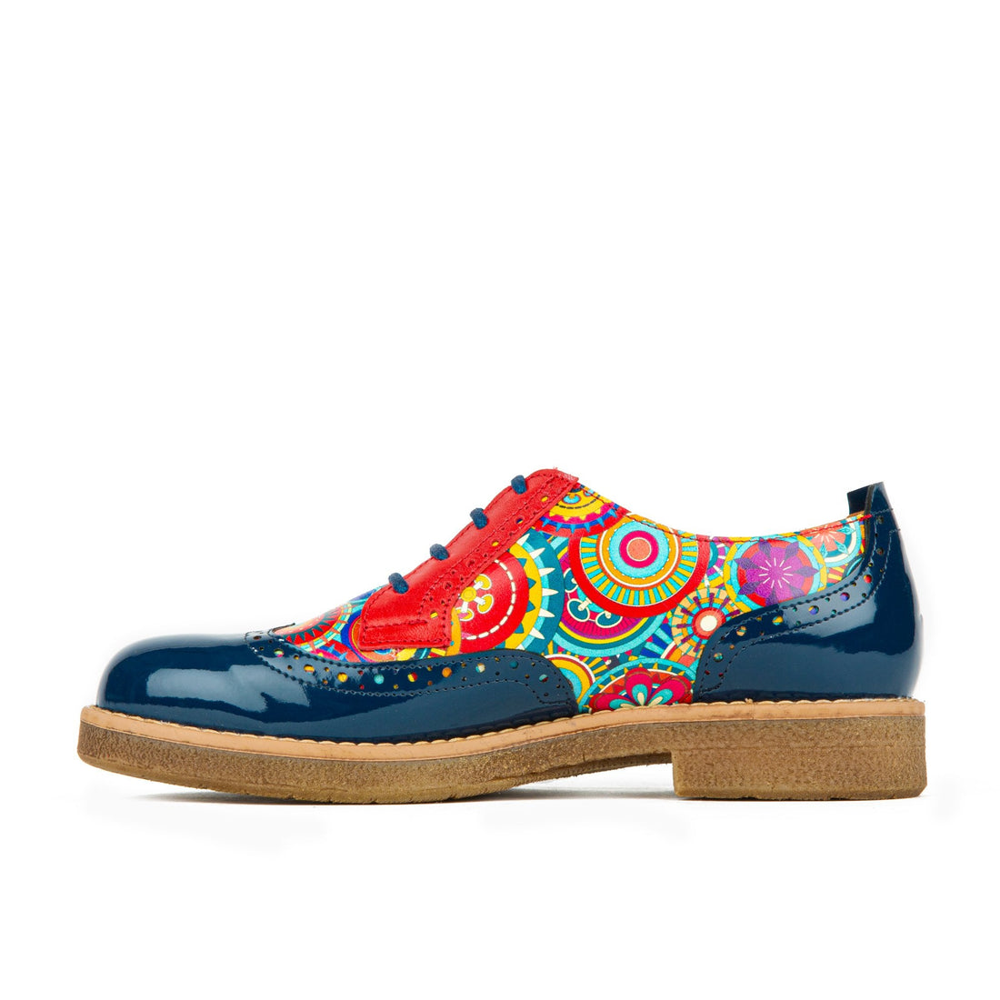 The Artist Navy Multi | Women's Oxford Shoes | Embassy London USA