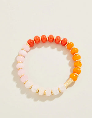 Stone Stretch Bracelet 8mm Pink/Orange - The Front Porch Lexington