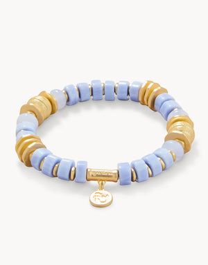 Stone Stretch Bracelet 8mm Blue Chalcedony - The Front Porch Lexington