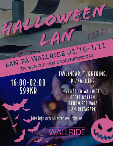 Lustige Herbstferienaktivität für Kinder. LAN bei Wallride in Växjö