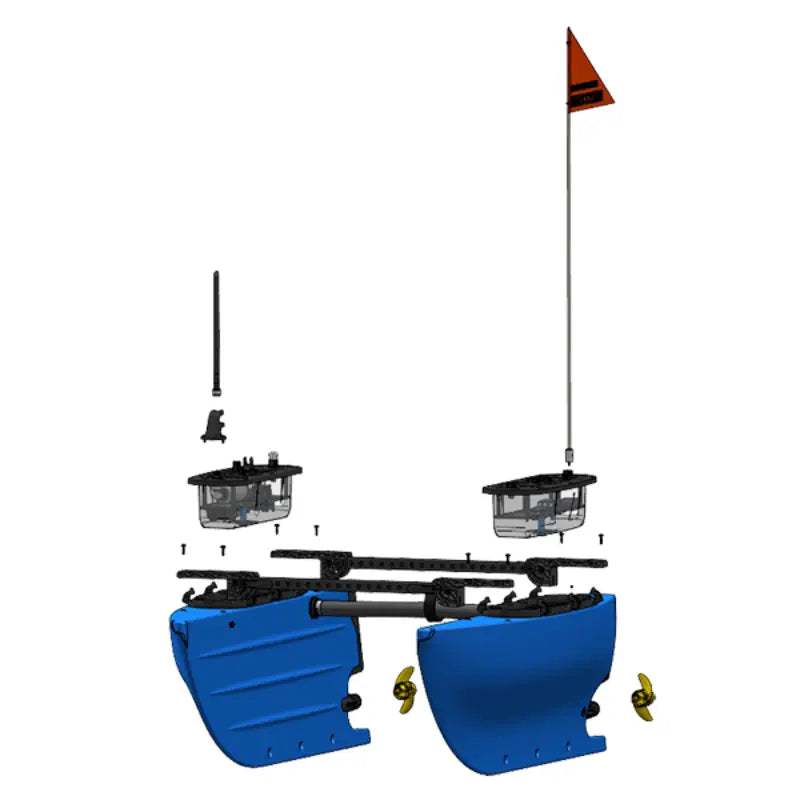 Safety Flag for BlueRobotics USV with High Visibility