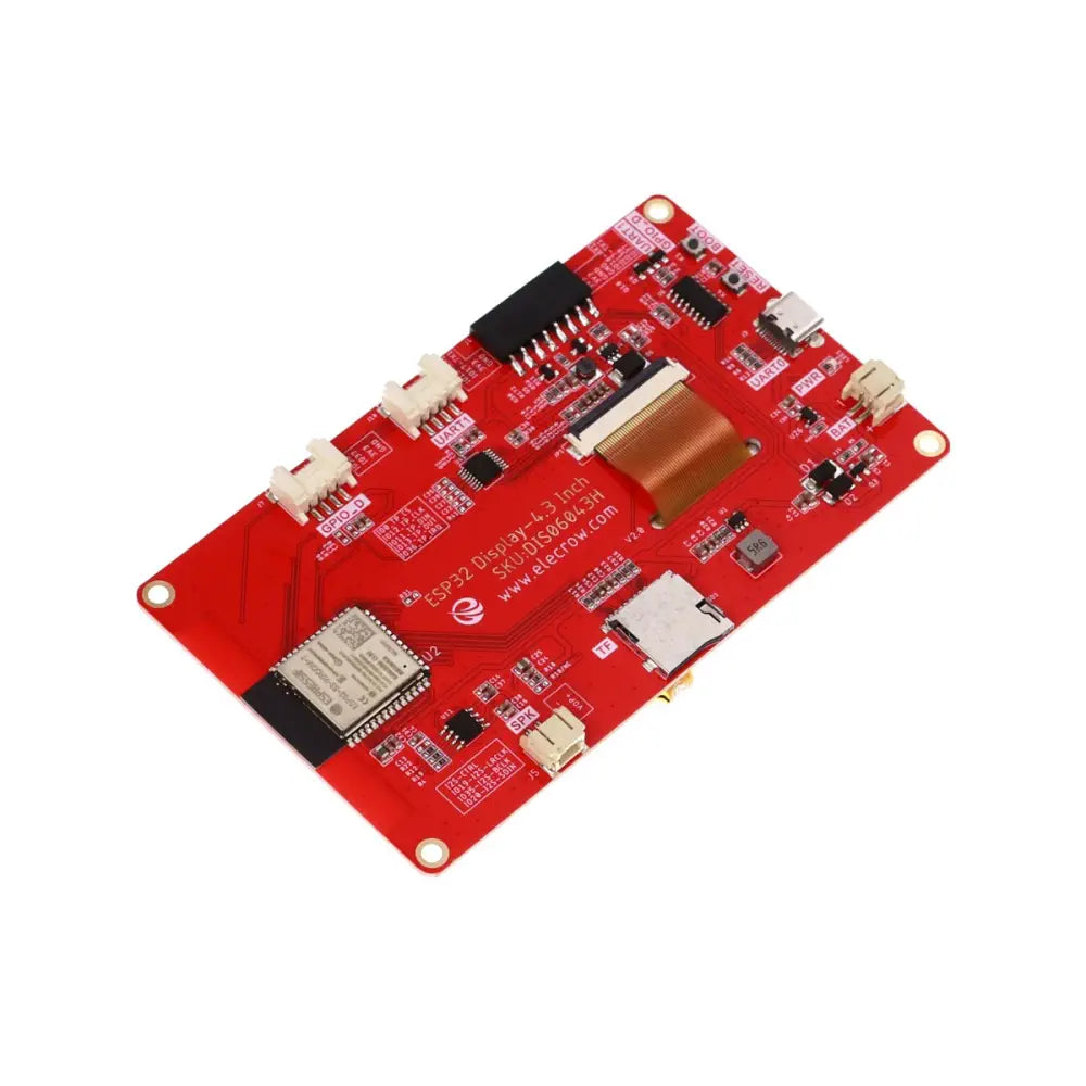 4.3-Inch 480x272 HMI Touch Display with Wi-Fi & BLE - CrowPanel