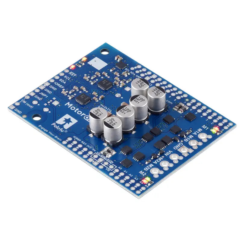Motoron M2S24v14: High-Power Dual Motor Controller without Connectors for Arduino