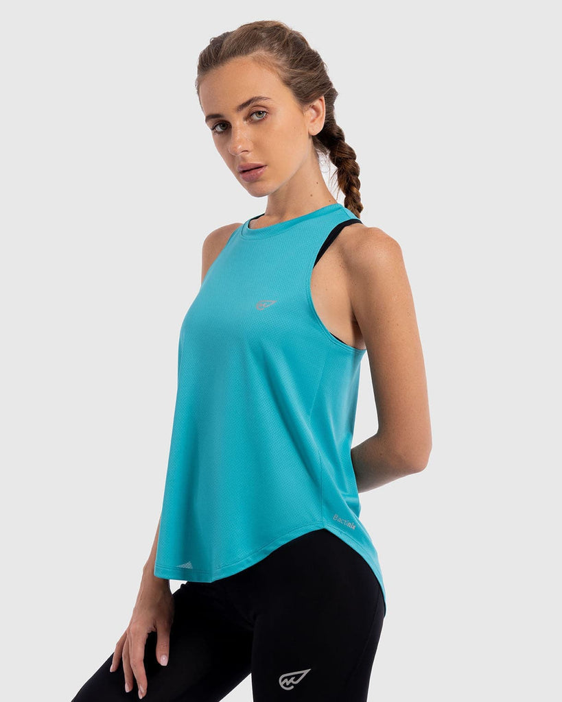 LMA Active Women's Mesh Insert Tank Bright Turquoise