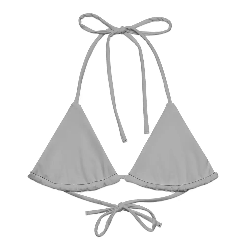 Shine In Style With Silver Recycled Padded String Bikini!
