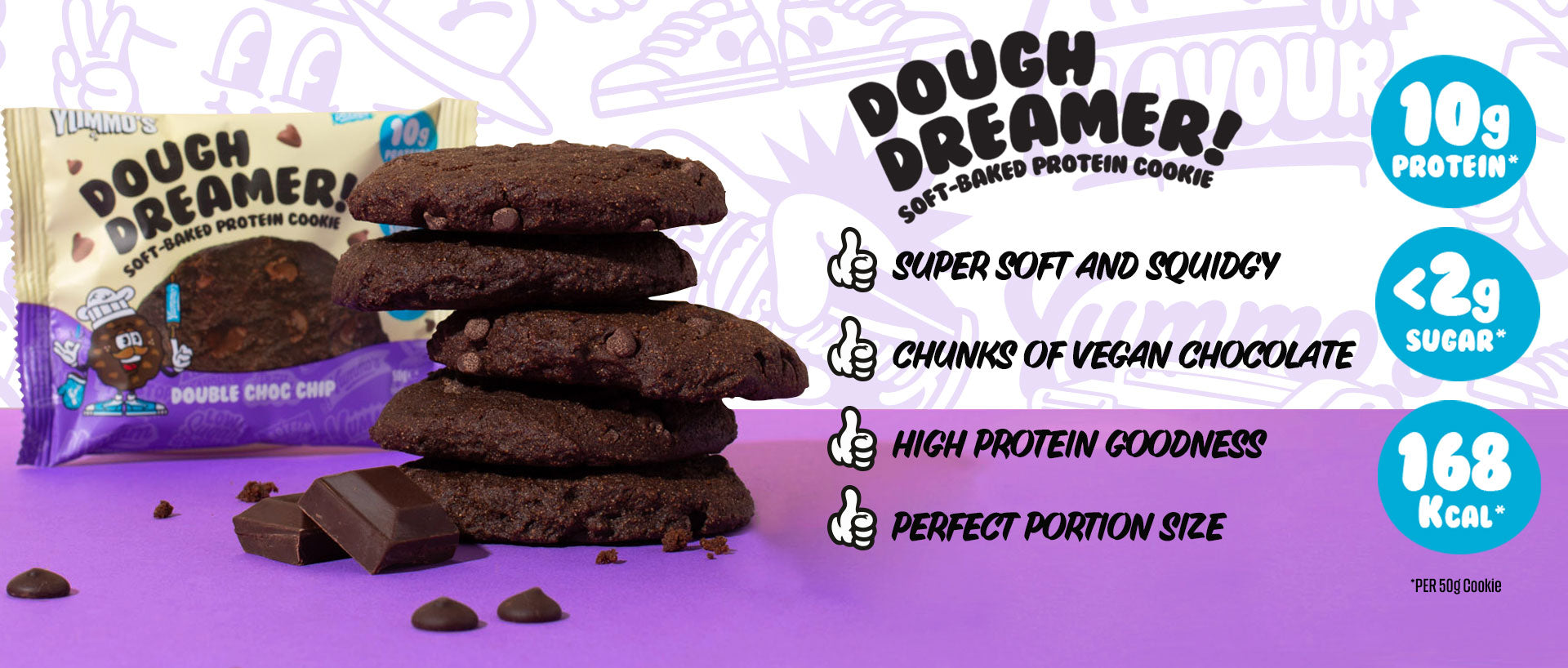 Yummo's Dough Dreamer Protein Cookies