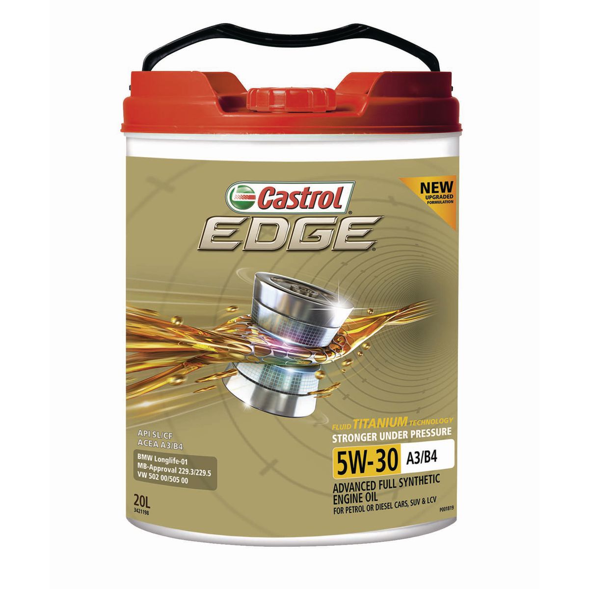 Aceite Castrol Edge Titanium 5W30 C3 5L- 43,90€-   Capacidad 5 Litros