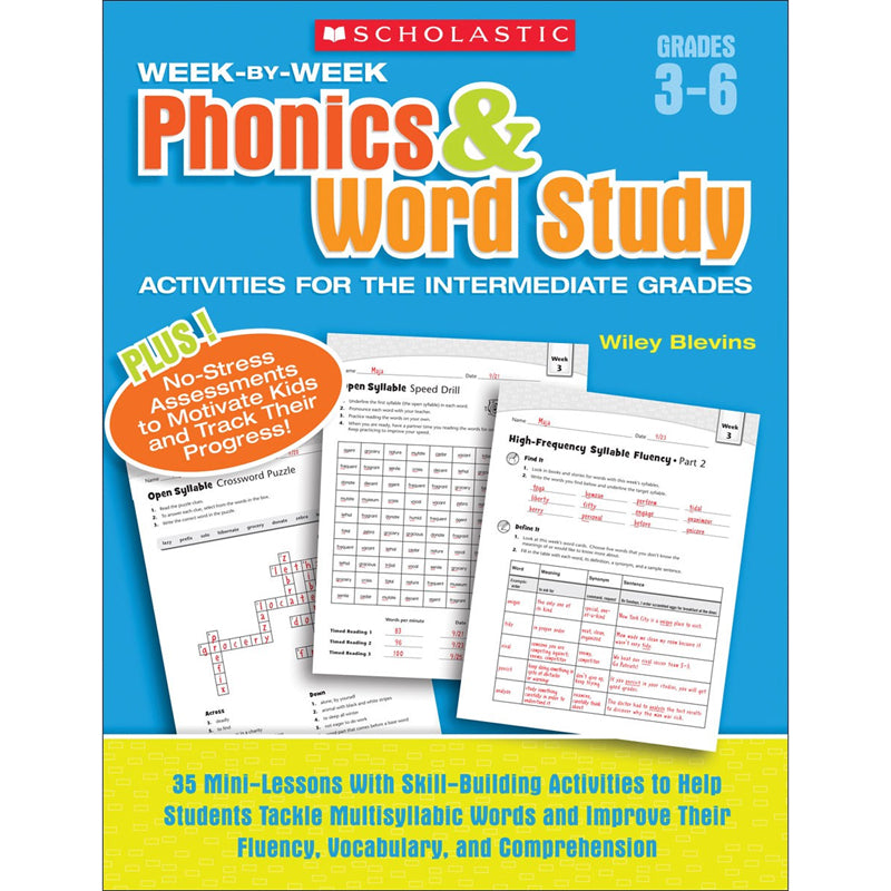 Scholastic Teaching Solutions Week-by-Week Phonics & Word Study Book