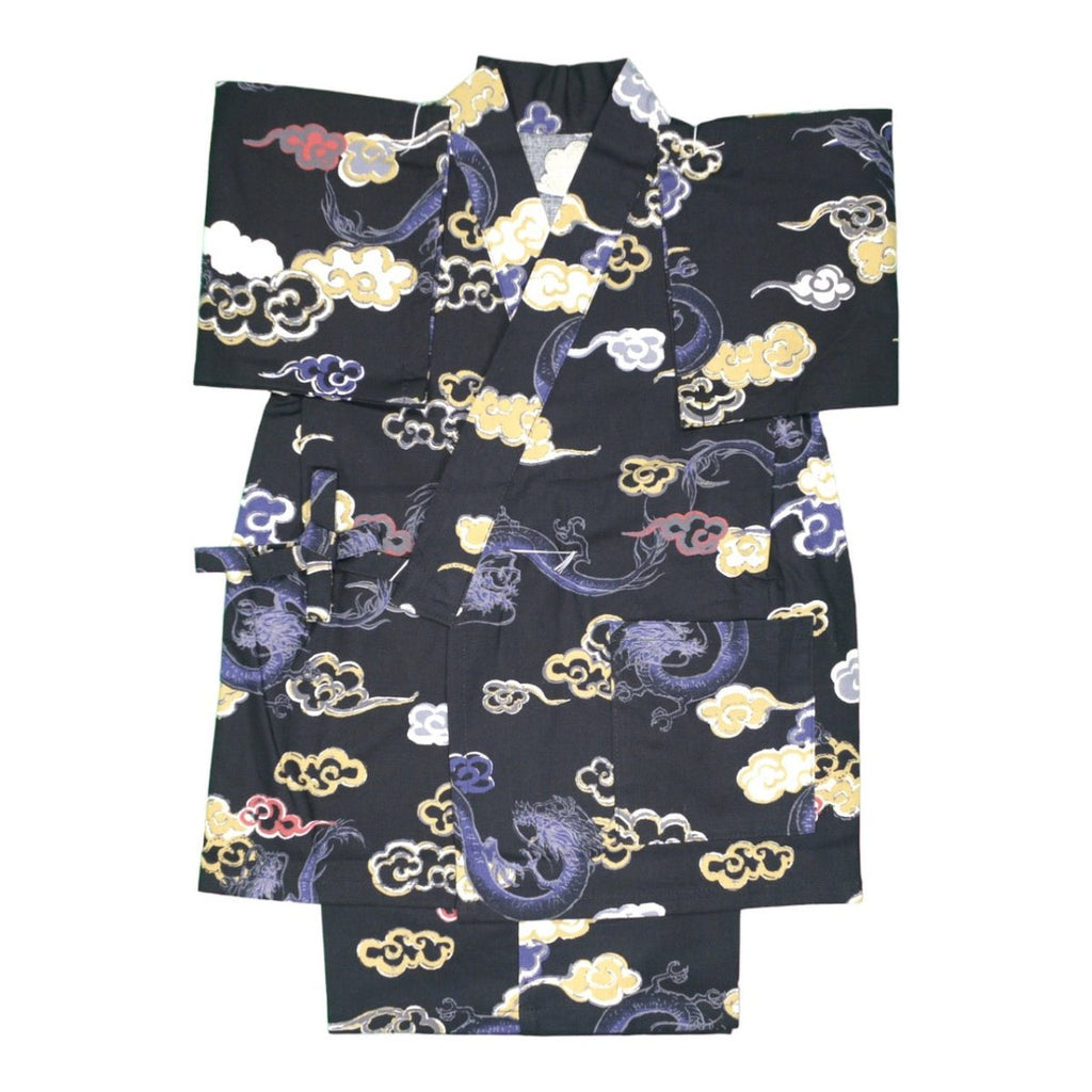 Boy's Cotton Navy Dragon Jinbei for Sale - Shimazakura – shimazakura