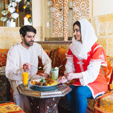 Couple having iftar during Ramadan