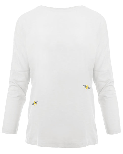 a white ingmarson top