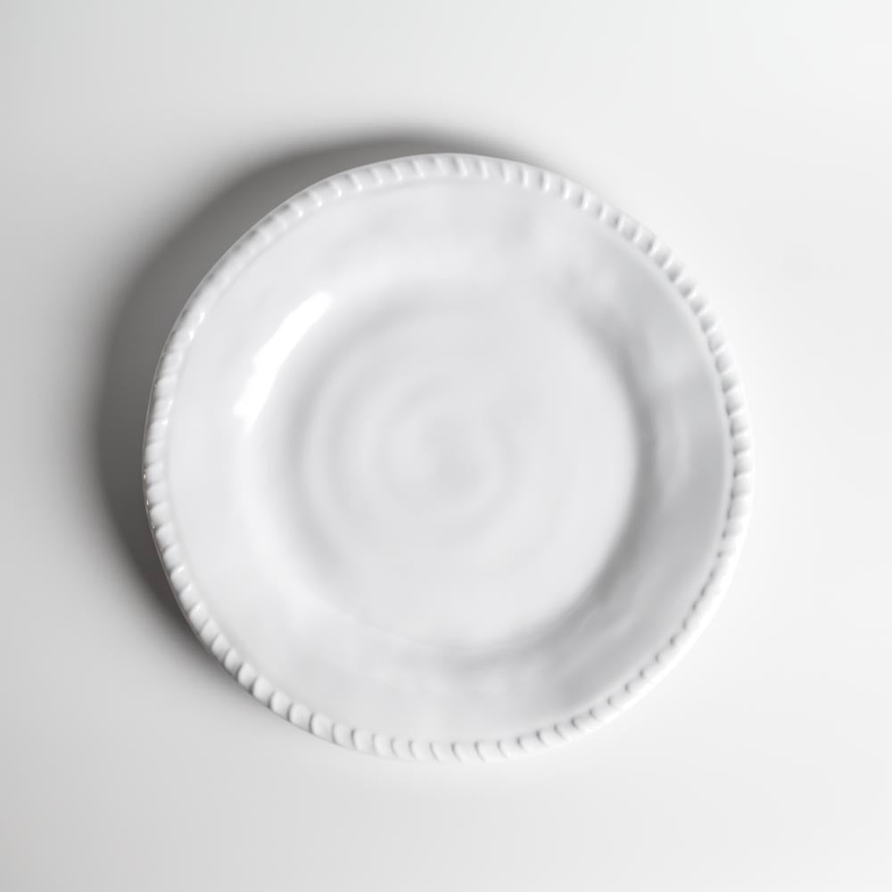 Square White Marble Motif Melamine Dinner Set of 40 - WallMantra