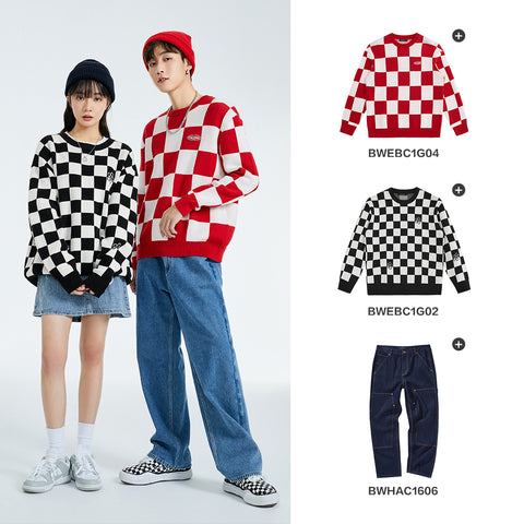 plaid sweatshirt checkerboard