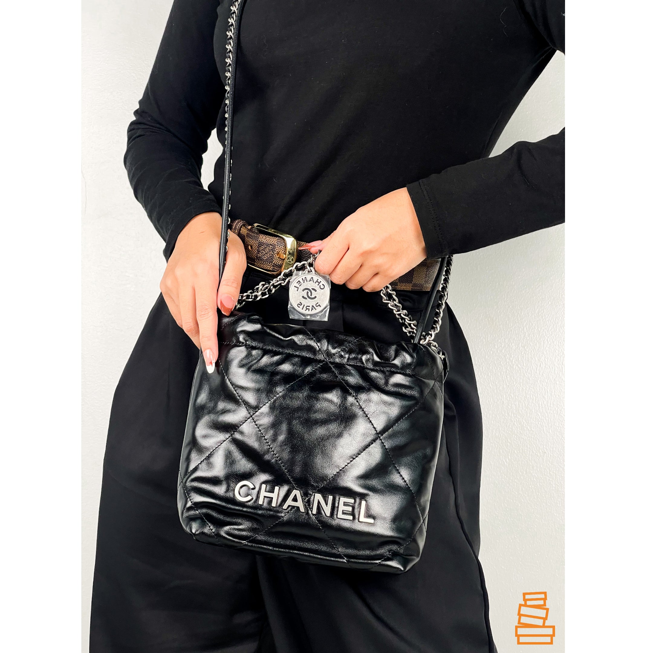 Chanel C22 Mini Calfskin in Black – The Orange Box PH