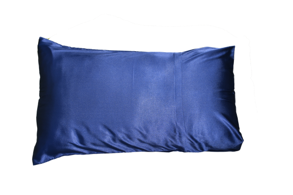 Standard Satin Pillowcase in Navy Blue