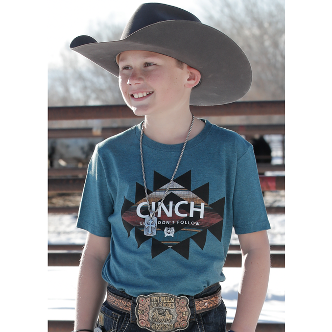 Cinch Boy's Blue Graphic Tee - MTT7670136
