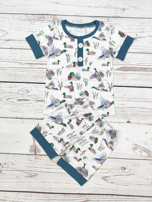 Boys Duck Printed Pajamas Set - Sacs Supply & Outfitters 