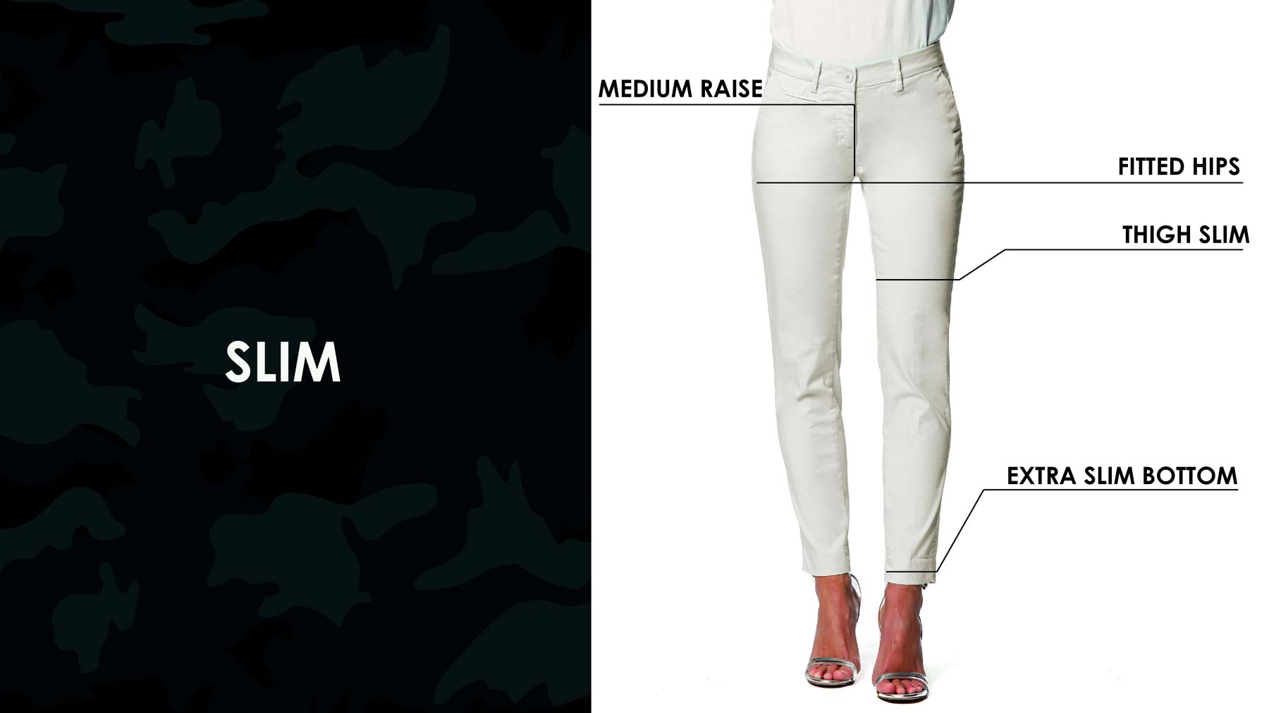pantaloni slim fit donna