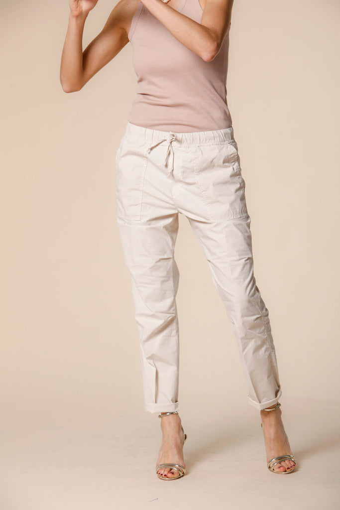 Cargo Jogger pantalone cargo donna in popeline relaxed