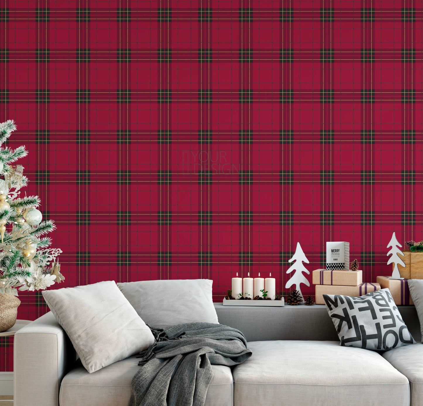 Buy Plaid Wallpaper Online In India  Etsy India