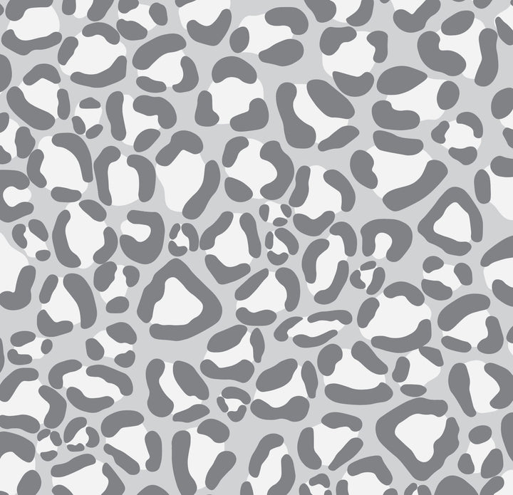 Grey Leopard Wallpaper - Peel and Stick - The Wallberry