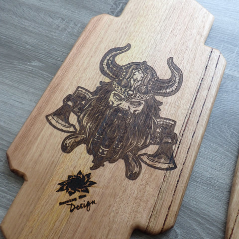 Custom Skate Deck - Viking Design