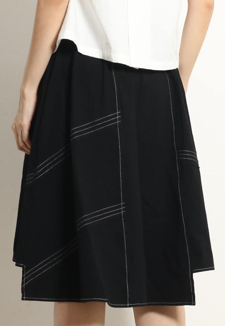 PSG X VIL-LIAMOOI Ladies Stylish Stitching Midi Skirt - Black | PRIVATE ...