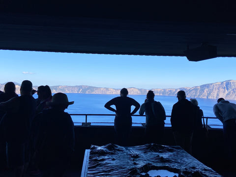 Viewing area of Crater Lake