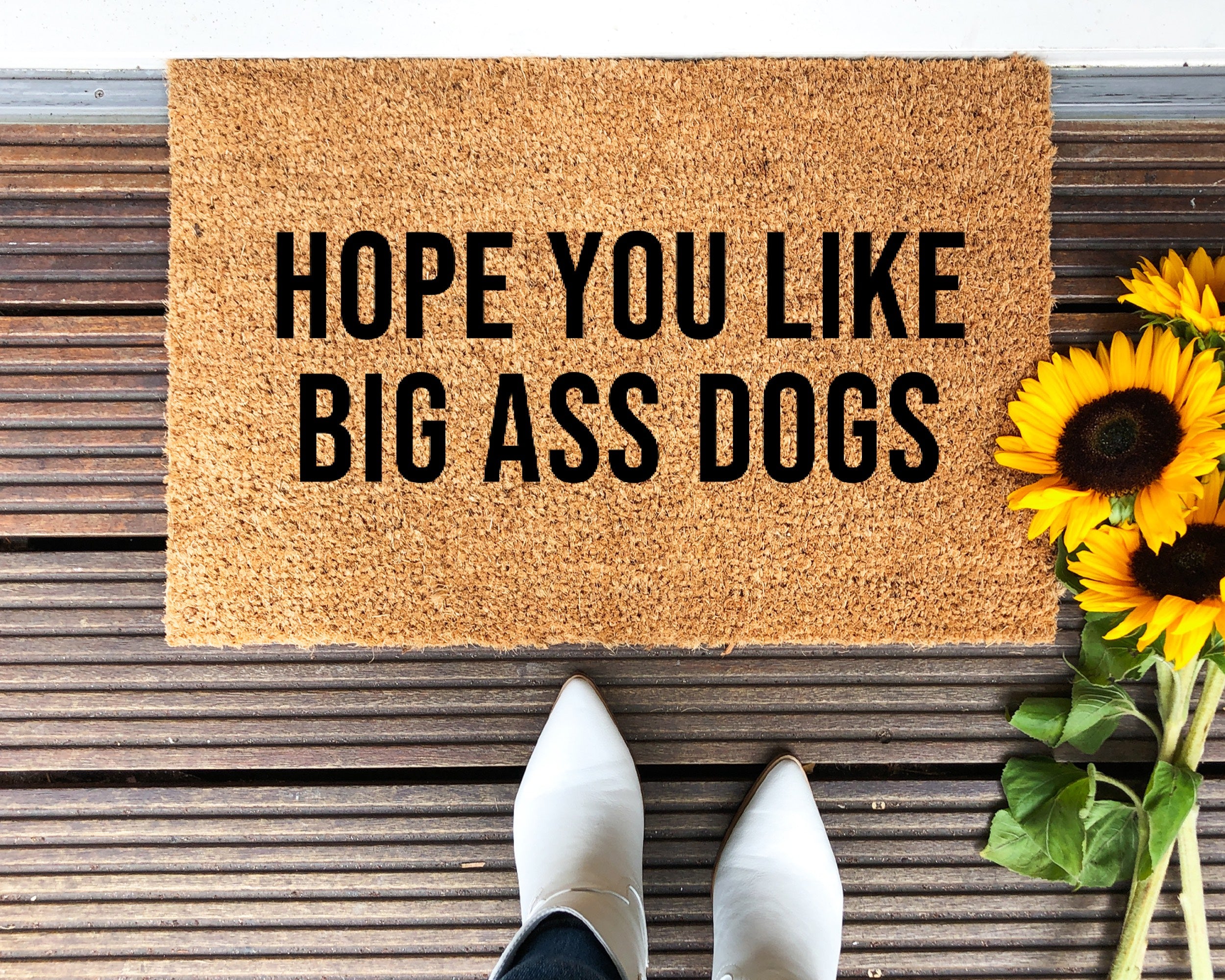 Dog Doormat, Hope You Like Big Dogs, Indoor Outdoor Rug, Indoor