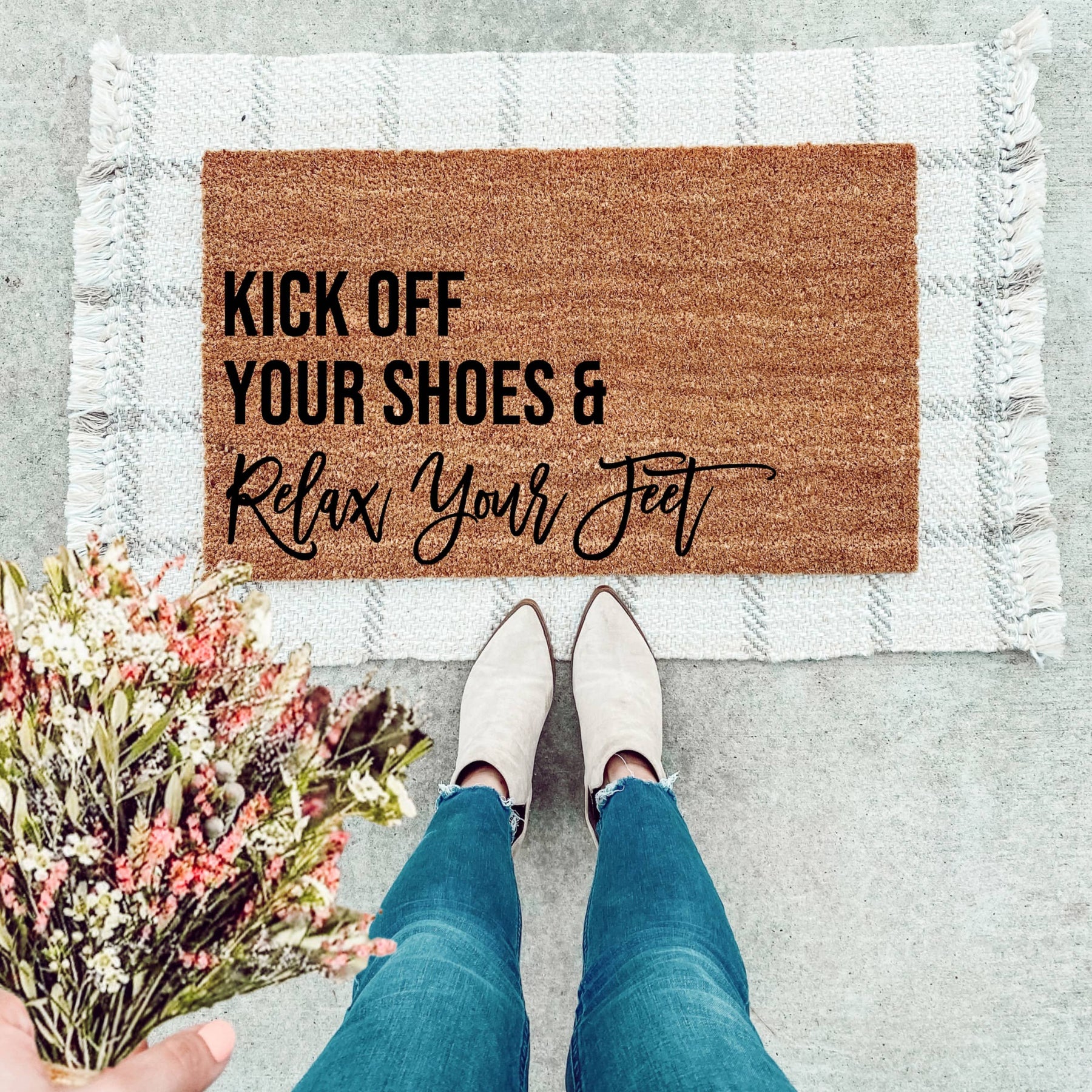 Kick Off Your Shoes & Relax Your Feet Doormat – The Simply Rustic Barn