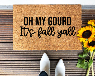 Fall Vibes Door Mat Fall Doormat Welcome Mat Gourd Fall 