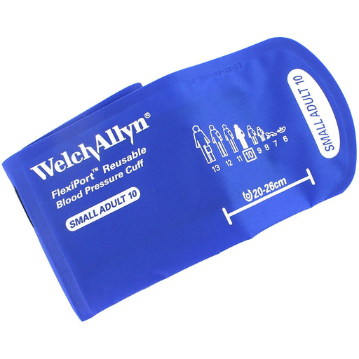 Welch Allyn FlexiPort Blood Pressure Cuff; Size-10 Small Adult, Soft D