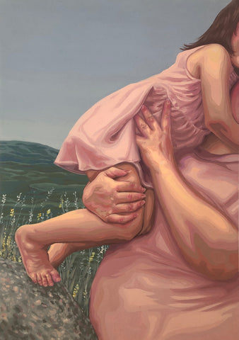 Te alzo mi hija, 2022,  Pintura, 50 x 35 cm