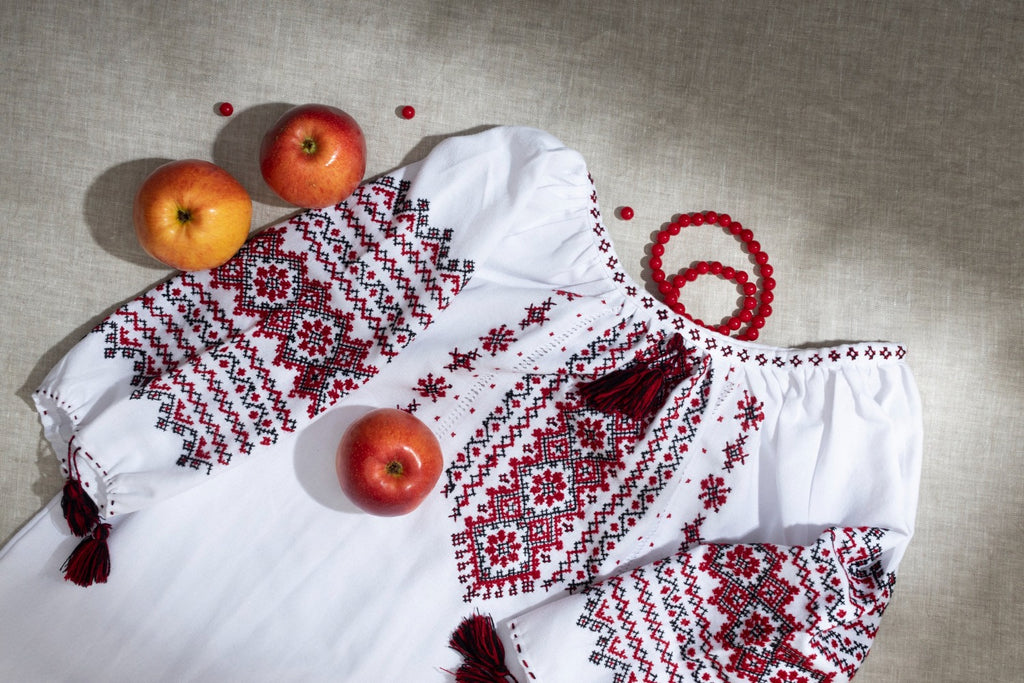 Embroidered fabric for festive season