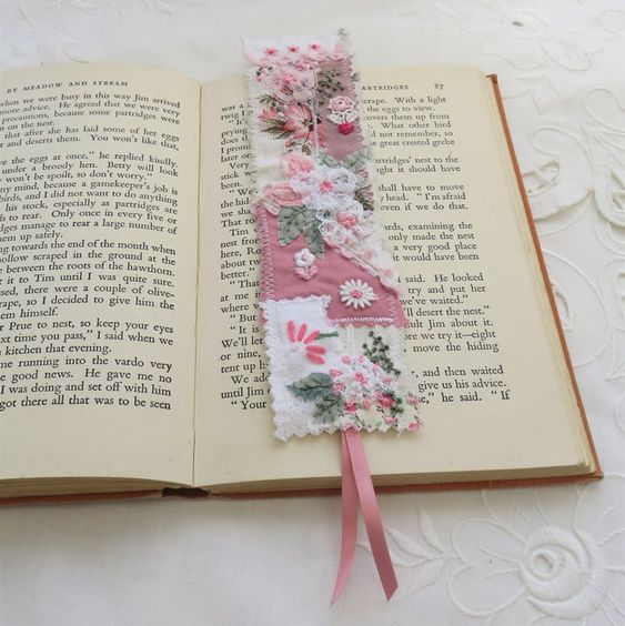 Handmade fabric bookmark