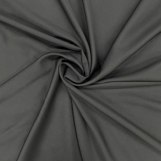 Black Solid Banana Crepe Fabric