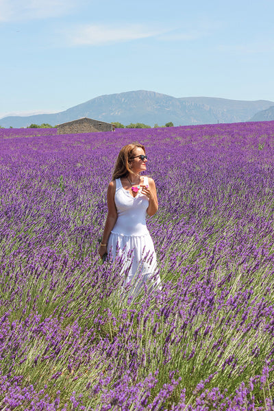 Varily Jewelry modelled by Elsia Chisan Oshi in the lavender fields