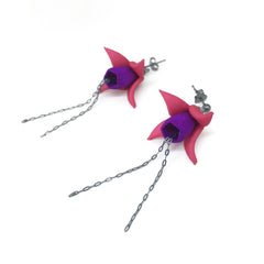 Fuchsia Earrings by Varily Jewelry