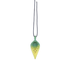 Lime green and yellow Rainforest pendant by Varily Jewelry